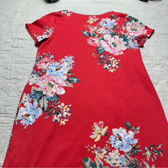 Floral Cotton Jersey Dress | A-Line Tea Dress · Joules - Picture 3 of 14